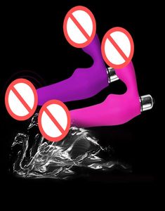 Masseurs de jouets sexuels Strapon Strapon Anal Plug Vibrator Masseur de la prostate Sangle lesbienne sur Dong Penis Sex Products For Women7298674