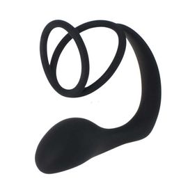 Masseur de jouets sexuels Silicone anal plug érotiques jouets mâle masseur de la prostate double pénis bouton pour hommes homme adulte coq