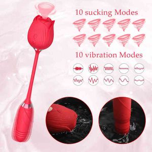 Sex toy Nxy Vibromasseur Rose Sucking Vibromasseur 10 Vitesse Clit Sucker Nipple Stimulateur Oral avec Gode Vibrant Télescopique Masturbation Jouet pour FYHE