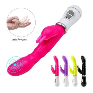 Seksspeeltje Konijnenvibrators Vagina g-spot Clitoris Tepel Dubbele stimulator stimulator Dildo Trillingsstok voor vrouwen Volwassen product 230927