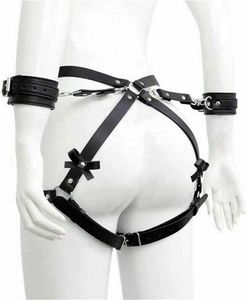 Sex Toy Beperkingen speelgoed Handboeien Dijbondage BDSM Harness manchetten taille riemen voor volwassen paar verstelbare riem pu lederen been kousenband 2icr