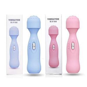 Sex toy s masajeador Masajeadores eléctricos Vibrante lanza Botella recargable para mujer Mini tamaño AV Conversión de frecuencia Masaje Stick Adulto M0JU