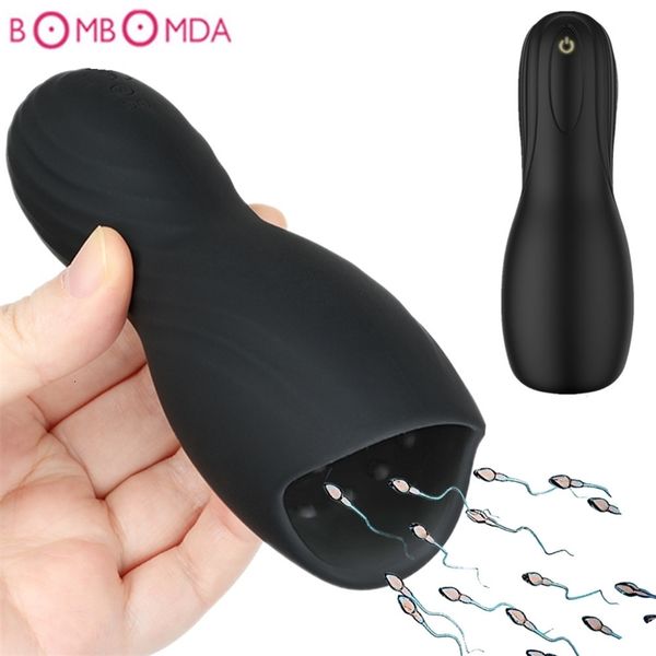 Juguete de sexo Masajeador de juguete Massor de silicona para hombres Penis Ejecutivo de la Copa Oral Glanes Masturbator Masturbator Suministros para adultos Toys 4Hef