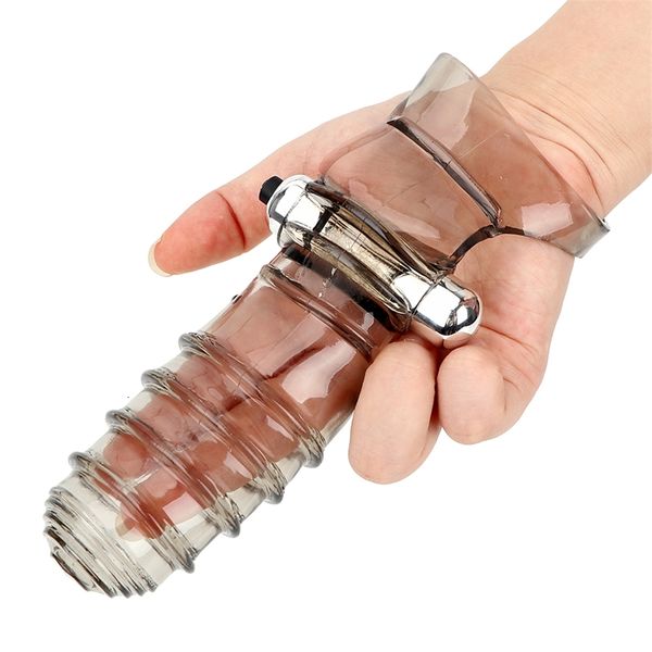 Giocattolo del sesso Massaggiatore giocattolo Olo Potente vibratore a dito Maniche Giocattoli Stimolatore del clitoride g Spot Climax Castità Coppia Prodotti per adulti RC6Z 34UM