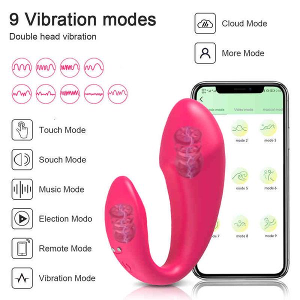 Sex Toy Massager Massager Toys App Vibrator Bluetooth Femenino para mujeres Vibradores de control remoto inal￡mbrico Vibrante Vibrante Amor de huevo Pareja 8nrf