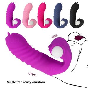 Jouet sexuel masseur vibrateur femelle doigt couverture langue léchage point G orgasmique stimulateur clitoridien Couple flirtant masturbateur U2J5 Y8ID
