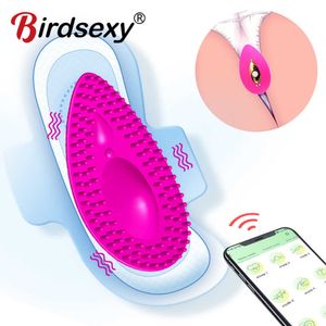 Sex Toy Vibrator G-Spot Draadloze app Remote Regel Vibrerende Bluetooth Butterfly Wearable Dildo Vibrator voor vrouwen slipjes paar speelgoed