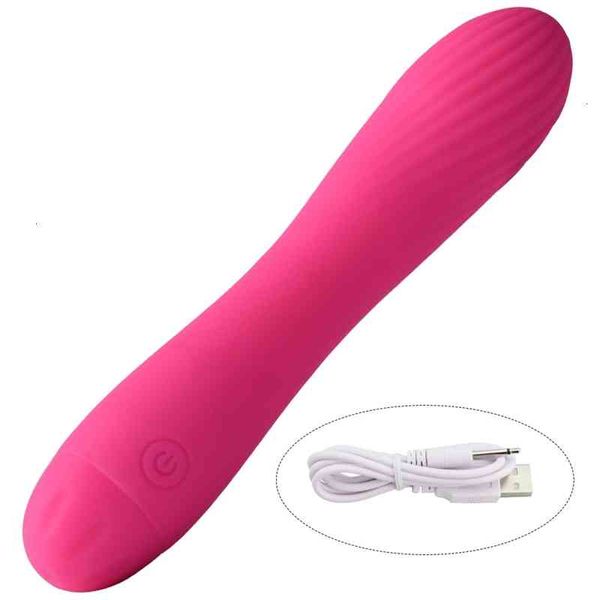 Sexspielzeug Vibrator Freundinnen 10 Frequenzladung Elektrostimulation Thread Av Massagestab Weibliche Masturbation Erwachsene Spaßprodukte 5UVW