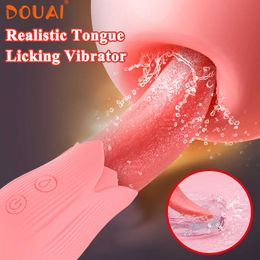 Seksspeelgoed vibrator rose clitoris vibrator realistische tong likken vrouwelijk 10 modi g spot stimulator tepels speelgoed voor vrouwen