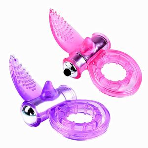 Seksspeelgoed vibrator tong likken penis trillingsring ring ring ring cock mannelijke lul erectie vertraging clitoris stimuleren speelgoed voor mannen porcten