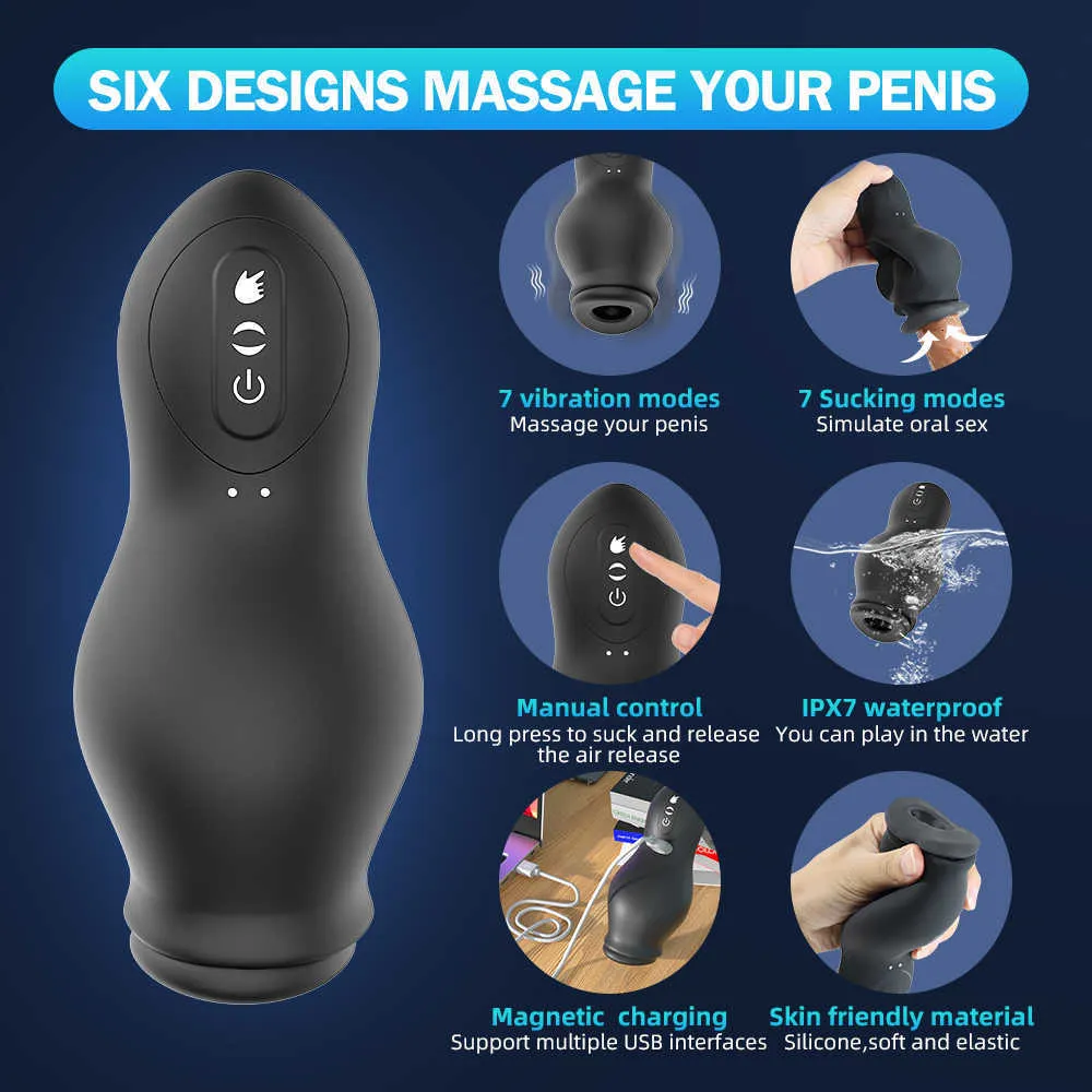 Sex Toy Vibrator Toys For Men Masturbator Cup Gan Penis Training Aids Vibration Zuigen Modi Gemakkelijk Te Dragen Siliconen Waterdichte USB Lading Van 42,32 € DHgate afbeelding