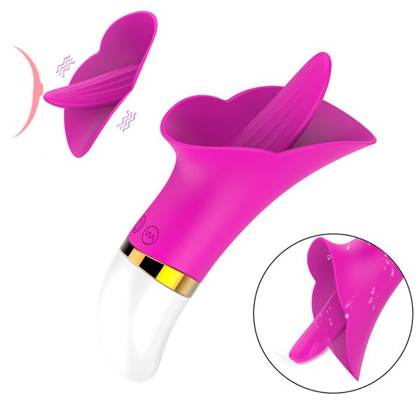 Jouets sexuels jouet adulte femelle langue léchant vibrateurs Stong stimuler Clitoris mamelon vagin G Point Masturbation pour femmes vibrateur