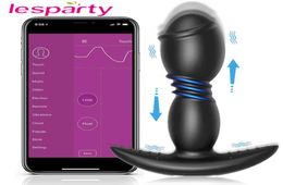 Toys Bluetooth Dildo Vibrator pour hommes Masseur de la prostate Masseur Masturmators App Remote Contrôlant Anal Plug Dubraters Big Butt 2108103131037
