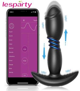 Toys Bluetooth Dildo Vibrator pour hommes Masseur de la prostate Masseur Masturmators App Remote Contrôlant anal Pluging Vibrateurs Big Butt 2108104364673
