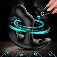 Toys sexuels pour les couples télécommandés vibratrice de massage de la prostate hommes Men de buplug vibrant rotatif à 360 degrés anal
