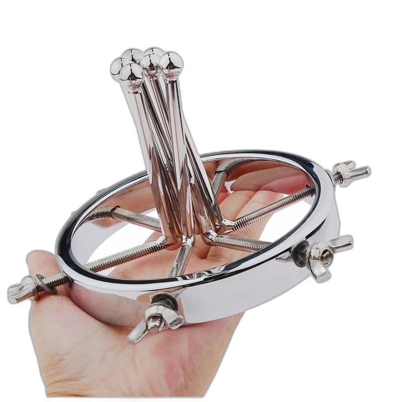 Sex Toys For Couples Stainless Steel Metal Anal Plug Hollow Spreader Vaginal Dilator Clamp Speculum Mirror Adjustable Size BDSM Restraint