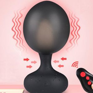 Juguetes sexuales para parejas Control remoto inalámbrico vibrador Anal expansión Vagina vibrador BuPlug masajeador de próstata hombres mujeres