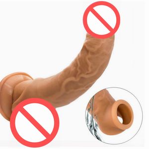 Speeltjes voor Mannen Siliconen Vergroting Penis Mouw Intiem Goederen Penis Extender Cock Rings Dildo Mannelijke kuisheid Volwassen speelgoed