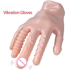Toys sexuels pour femmes magic Palm Finger à main vibrateur Dildo Masturbator Glove Monton Méllon Massage Vagin Massage Flipting Sex Game 240410