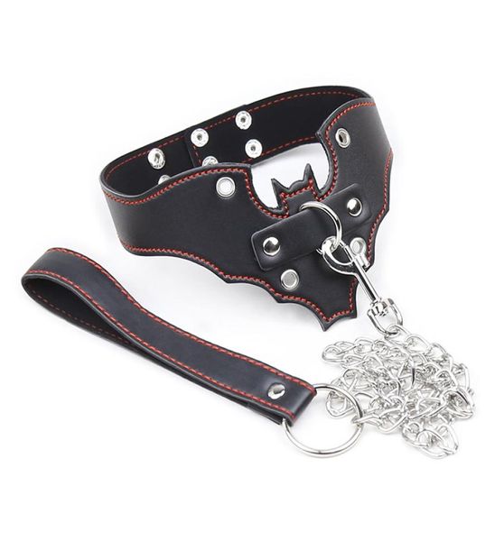 Jouets sexuels en cuir chaîne Bondage remorquage chien Nack collier collier BDSM salope Sexy esclave produits pour femmes hommes adultes Games5999172