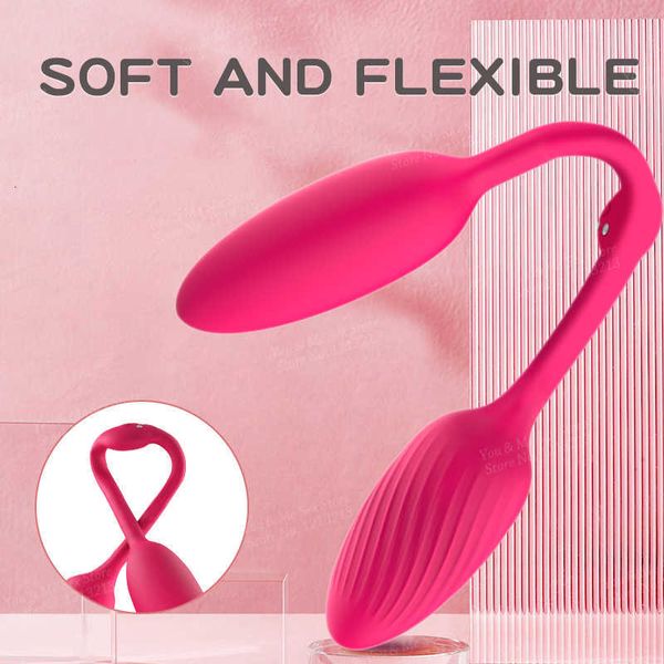 Sex toys masager Masseurs électriques Lance vibrante Télécommande 10 Vitesses Double Tête Saut Oeuf Bullet Gode Vibrateur Anal Butt Plug Jouets Adultes Pour 53EG