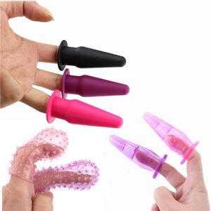 SEX TOYS MASAGER MASAGER BDSM SILICONE VINGER Anal speelgoed voor man Erotische anus plug zachte g-spot stimulatie draad vagina dilatator butt 18 winkel IJDK 5DOA