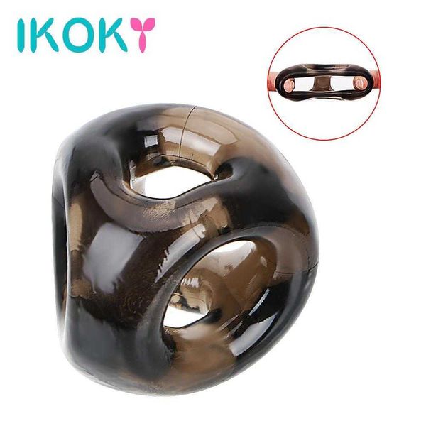 Sex Toys Masager Massager Cockrings Ikoky Boning Penis Retraso Eyaculación Juguetes de silicona para hombres Masculino Elástico Anillo de productos para adultos Shop 3DA4