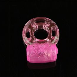 Juguetes sexuales masager pene masajeador de pene juguete mariposa anillo de vibración bloqueo divertido cristal fino accesorios electrónicos para adultos IVUM
