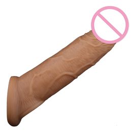Seks speelt Masager Toy Massager Vibrator Penis Pik Andere producten Originele Siliconen Dildo Sleeve Cover Ring Delay Ejaculation Male TQVH 60P0