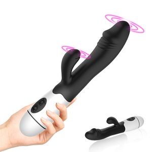 Seks speelgoed Masager speelgoed Massager Olo Dildo Rabbit Vibrator Dual Vibrerende G-Spot Clitoris Stimulatie Vrouwelijke masturbator Anal massage Erotisch speelgoed Rh93 N7at