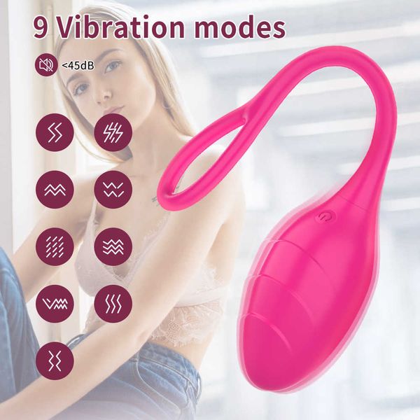 Masajeador de cuerpo completo Juguetes sexuales masajeador Vibrador Aplicación inalámbrica Control Huevo vibrante Bragas portátiles s Estimulador de punto G Vaginal Kegel Ball Juguete para mujeres A77S