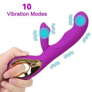 Jouets sexuels masseur 10 Modes Double moteurs gode lapin vibrateur jouets pour femmes g-spot clitoris stimulateur femme masturbateurs boutique