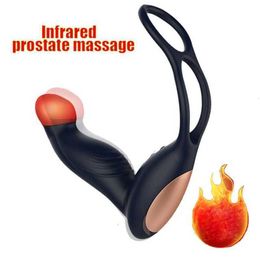 Seksspeeltjes stimulator 10 Speed Infrarood Meridiaan Baggeren Prostaat Anale Butt Plug Vibrator s voor Volwassenen Winkel Mannen Trillen