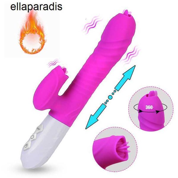 Sex Toys masseur 20 cm étirement léchage vibrateur pour femmes gode chauffé Clitoris ventouse Vaginal Plug Anal masturbateur féminin adultes