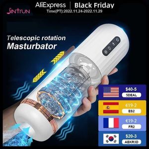 Seksspeeltjes stimulator Automatische Kunstkut Zuig Roterende Telescopische Vaginale MasturbationCup voor Mannen rotatie Speelgoed Zuigmachine