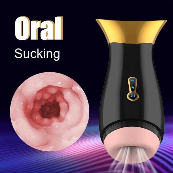 Sex Toys Masseur Fellation Sucer Masturbation Machine Hommes Vibration Chauffant Masturbateurs Réel Vagin Silicone Orgasme Adulte Jouets Mâle 18