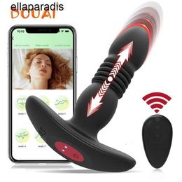 Massaggiatore per giocattoli sessuali Bluetooth vibratore per dildo spinto per uomo App per prostata maschile telecomando Plug anale giocattolo per donna