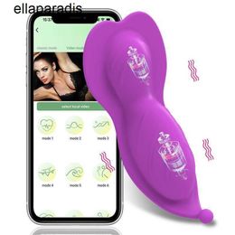 Juguetes sexuales masajeador mariposa vibradores bragas de mujer Sexy para mujer aplicación remota Control Bluetooth consolador vibrador femenino herramientas de punto G