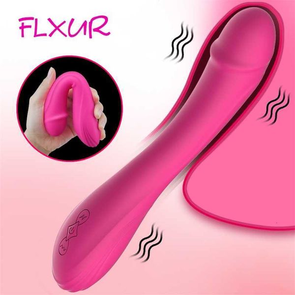 Juguetes sexuales masajeador Flxur Dildo vibrador para mujeres estimulador de clítoris silicona suave punto g Vagina mujer masturbador juguetes mujer