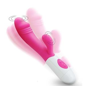 Sex Toys Massager G Spot Dildo Rabbit Vibrator voor vrouwen Dual Vibration Siliconen Waterdichte vrouwelijke Vagina Clitoris Shop speelgoed