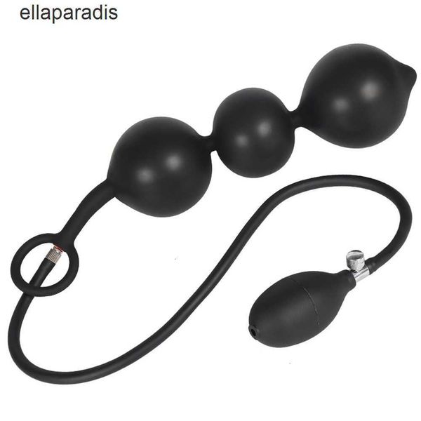 Jouets sexuels masseur gonflable perles anales Plug extensible bout à bout avec pompe pour femmes hommes dilatateur produits pour adultes Silicone