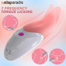 Jouets sexuels masseur Licklip 7 Vibrations réaliste léchage de langue vibrant pour les femmes chatte orale Stimulation vaginale claque coquine
