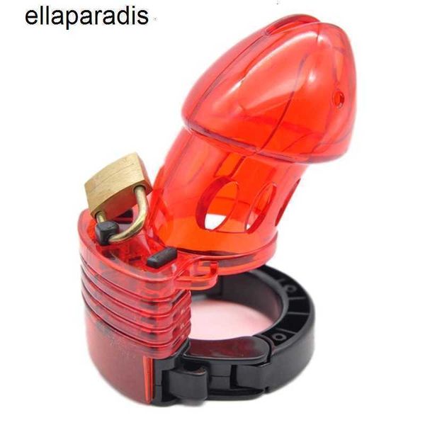 Jouets sexuels masseur mini cage de chasteté masculine serrure de ceinture de pénis avec quatre anneaux jouets sexuels gays pour homme grande stimulation sexuelle et plaisir