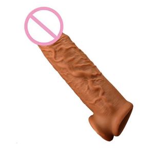 Seksspeeltjes Stimulator Realistische Siliconen Penis Extender Mouw Vertraging Herbruikbare Ejaculatie voor Man Cock M2