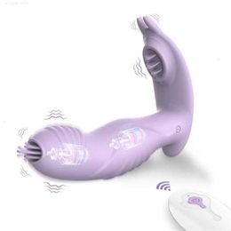 Juguetes sexuales masajeador Control remoto vibrador fuerte juguetes para mujeres lengua lamer punto G estimulador de clítoris consolador masaje vaginal masturbador femenino
