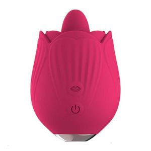Seksspeeltjes Stimulator Rose Shape Clitoris Vibrator met Dikke Tong voor Vrouwen Clit Tepel Orale Kut Likken Vrouwelijke Masturbatie Dames