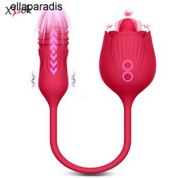 Seksspeeltjes stimulator Rose Vibrator Vrouwelijke Orale Tong Likken Clitoris Clit Stimulator Stak Vibrerende Liefde Ei Dildo Volwassenen voor Vrouwen