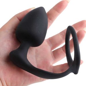 Seksspeeltjes Stimulator Siliconen Butt Plug Cock Ringen Penis Ring Anale Fetish Paar Flirten Stimuleren Prostaat Games Erotische Sm Man speelgoed