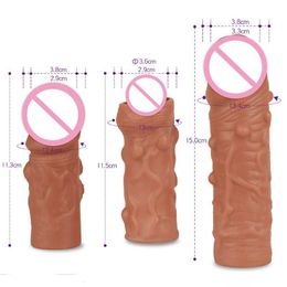 Sex toys Masseur Silicone Gland Pénis Extender Réutilisable pour Homme Prépuce Cock Ring Manches Éjaculation Retard Jouets Intime Marchandises