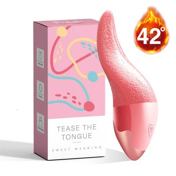 Juguetes sexuales Masajeador Vibrador para lamer la lengua suave para mujeres Estimulador del clítoris del punto g Mini clítoris Recargable Pezón Masturbador femenino Productos para adultos